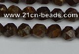 CNG7440 15.5 inches 6mm faceted nuggets bronzite gemstone beads