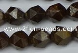 CNG7442 15.5 inches 10mm faceted nuggets bronzite gemstone beads
