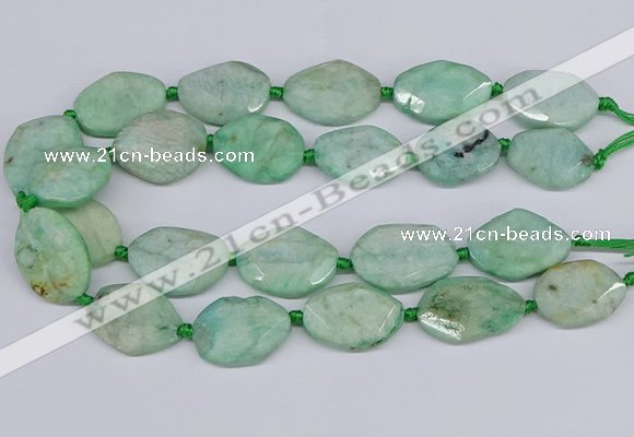 CNG7464 15.5 inches 20*25mm - 25*35mm faceted freeform amazonite beads