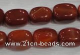 CNG747 15.5 inches 13*18mm nuggets red agate beads wholesale