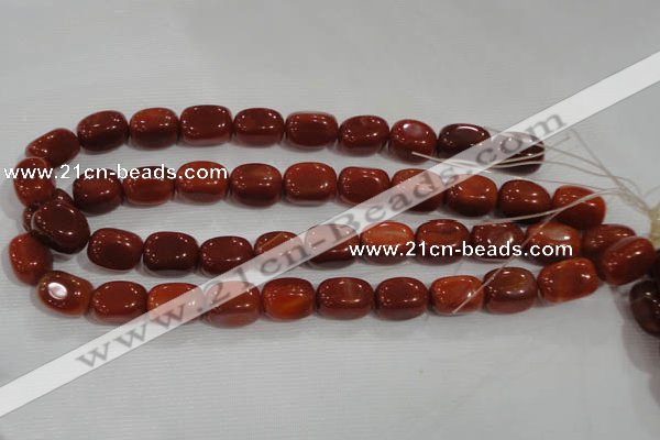 CNG747 15.5 inches 13*18mm nuggets red agate beads wholesale