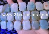 CNG7477 15.5 inches 18*25mm - 20*28mm faceted freeform amazonite beads