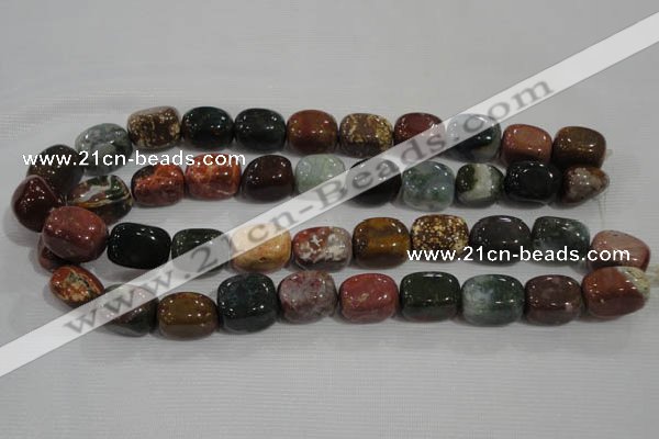 CNG750 15.5 inches 13*18mm nuggets Indian agate beads wholesale