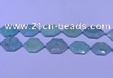 CNG7512 15.5 inches 25*35mm - 30*40mm faceted freeform amazonite beads