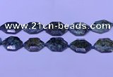 CNG7515 25*35mm - 30*40mm faceted freeform African turquoise beads