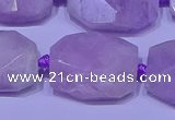 CNG7523 15.5 inches 18*25mm - 25*35mm faceted freeform kunzite beads