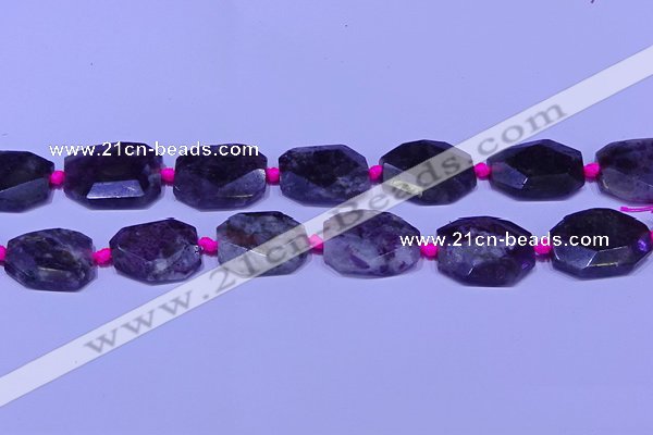 CNG7525 15.5 inches 18*25mm - 25*35mm faceted freeform tourmaline beads