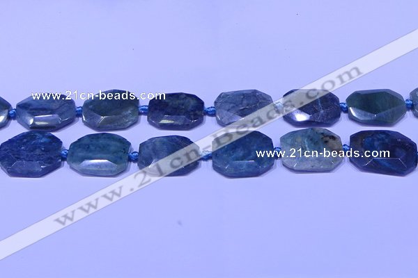 CNG7531 15.5 inches 18*25mm - 25*35mm faceted freeform chrysocolla beads