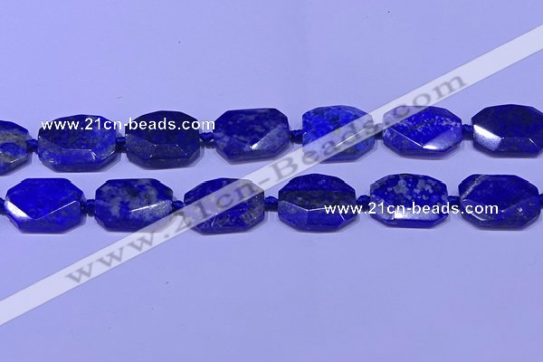 CNG7534 15.5 inches 18*25mm - 25*35mm faceted freeform lapis lazuli beads