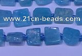 CNG7542 15.5 inches 6*8mm - 10*12mm freeform amazonite beads