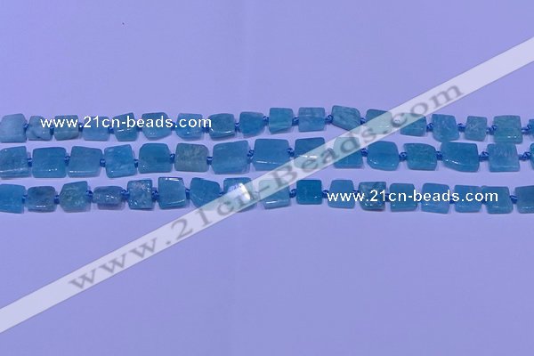 CNG7542 15.5 inches 6*8mm - 10*12mm freeform amazonite beads