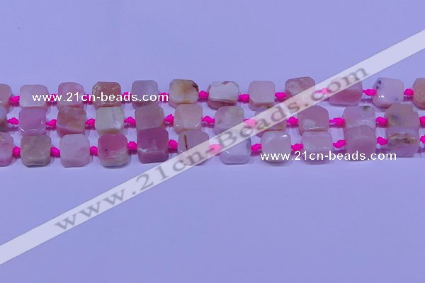 CNG7554 15.5 inches 11*12mm - 12*13mm freeform pink opal beads