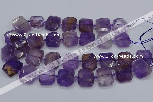 CNG7560 15.5 inches 18*25mm - 20*28mm faceted freeform ametrine beads