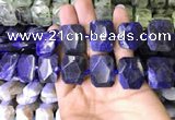 CNG7562 15.5 inches 18*25mm - 20*28mm faceted freeform sodalite beads