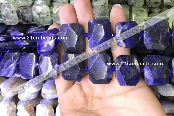 CNG7562 15.5 inches 18*25mm - 20*28mm faceted freeform sodalite beads