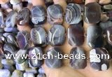 CNG7581 18*25mm - 20*28mm faceted freeform Botswana agate beads