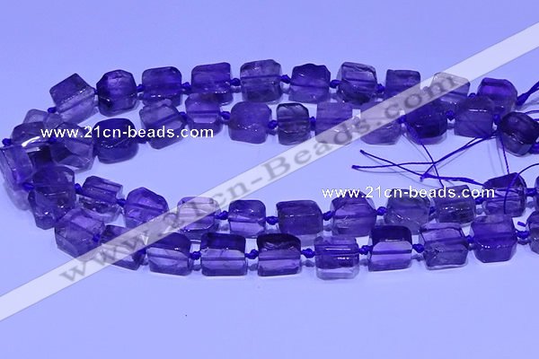 CNG7601 15.5 inches 10*12mm - 12*14mm freeform amethyst beads