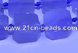 CNG7604 15.5 inches 14*15mm - 15*16mm freeform blue chalcedony beads