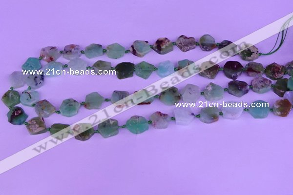 CNG7615 15.5 inches 10*12mm - 15*16mm freeform Australia chrysoprase beads