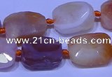 CNG7621 12*16mm - 13*18mm faceted freeform red botswana agate beads