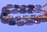 CNG7624 20*30mm - 22*32mm faceted freeform sunstone beads