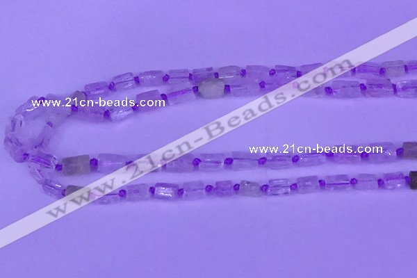 CNG7633 15.5 inches 5*7mm - 8*10mm nuggets kunzite beads