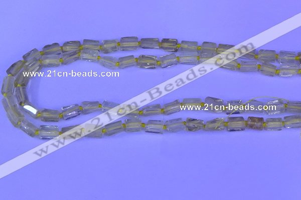 CNG7636 15.5 inches 5*7mm - 8*10mm nuggets lemon quartz beads