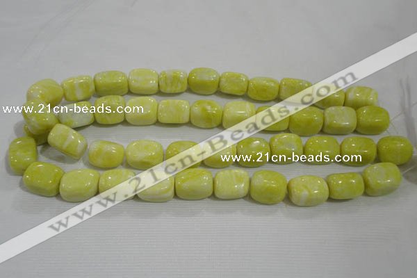 CNG764 15.5 inches 13*18mm nuggets lemon jade beads wholesale