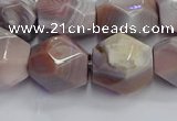 CNG7660 12*16mm - 13*18mm faceted nuggets pink botswana agate beads