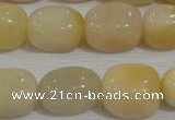 CNG767 15.5 inches 13*18mm nuggets yellow jade beads wholesale