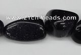 CNG77 15.5 inches 10*14mm - 20*35mm nuggets blue goldstone beads