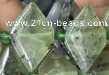 CNG7703 15.5 inches 13*20mm - 15*25mm faceted freeform prehnite beads