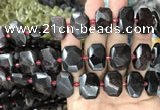 CNG7768 13*18mm - 15*25mm faceted freeform garnet beads