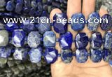 CNG7775 13*18mm - 15*25mm faceted freeform lapis lazuli beads