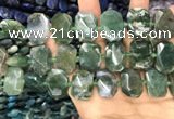 CNG7783 15.5 inches 13*18mm - 15*25mm faceted freeform moss agate beads