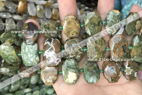 CNG7784 15.5 inches 13*18mm - 15*25mm faceted freeform rhyolite beads