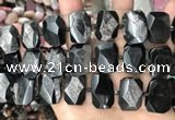 CNG7790 13*18mm - 15*25mm faceted freeform hypersthene beads