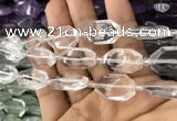 CNG7800 13*18mm - 18*25mm faceted freeform white crystal beads