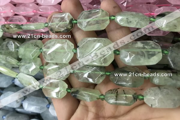 CNG7804 15.5 inches 13*18mm - 18*25mm faceted freeform prehnite beads