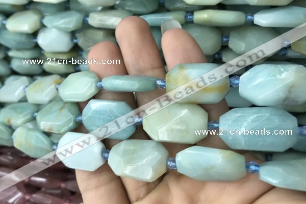 CNG7813 15.5 inches 13*18mm - 18*25mm faceted freeform amazonite beads