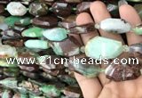 CNG7817 13*18mm - 18*25mm faceted freeform Australia chrysoprase beads