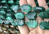 CNG7824 15.5 inches 13*18mm - 18*25mm faceted freeform malachite beads