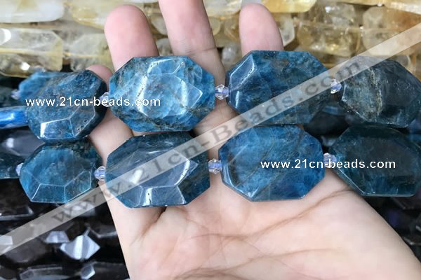 CNG7834 15.5 inches 22*30mm - 25*35mm faceted freeform apatite beads