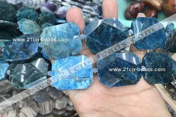 CNG7835 15.5 inches 25*32mm - 30*40mm faceted freeform apatite beads