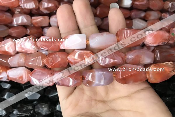 CNG7841 15*20mm - 18*25mm faceted nuggets red agate beads