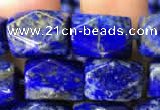 CNG7846 15.5 inches 8*12mm faceted nuggets lapis lazuli beads