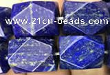 CNG7848 15.5 inches 12*16mm - 13*18mm faceted nuggets lapis lazuli beads