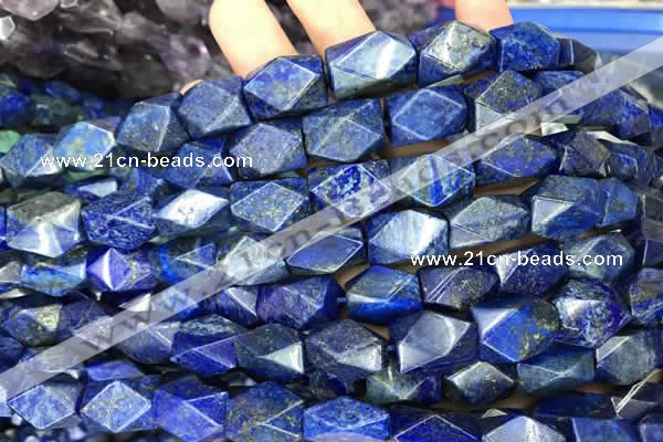 CNG7849 15.5 inches 12*16mm - 13*18mm faceted nuggets lapis lazuli beads