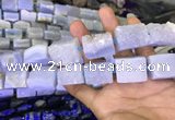 CNG7852 18*25mm - 20*25mm faceted nuggets blue lace agate beads