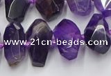 CNG7855 15.5 inches 8*12mm - 15*25mm faceted nuggets amethyst beads